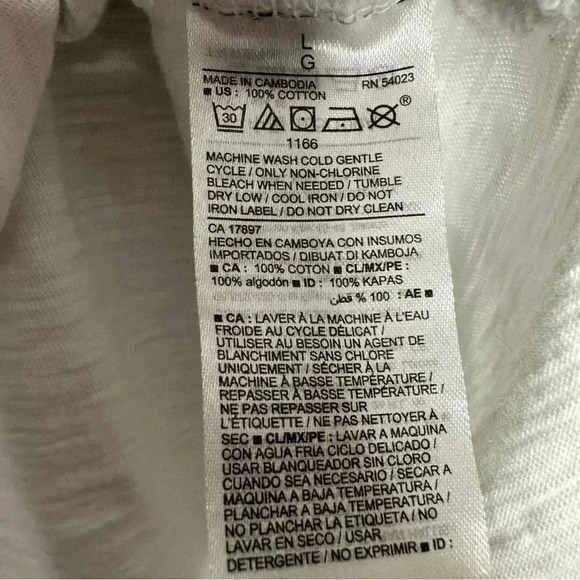 Old Navy T-Shirt White / Blue Stripes Size Large - Picture 10 of 16